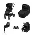 Πολυκαρότσι 3 σε 1 MAXI COSI Oxford Twillic Black με ΔΩΡΟ Βάση Family FIX 360 pro