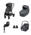 Πολυκαρότσι 3 σε 1 MAXI COSI Oxford Twillic Graphite με ΔΩΡΟ Βάση Family FIX 360 pro