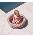 SWIM ESSENTIALS Φουσκωτή πισίνα Ø60εκ. με δύο αεροθαλάμους για μωρά από 0 μηνών - Pink Blossom SWE-2022SE316