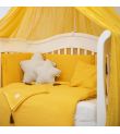 Σετ προίκας μωρού Μουσελίνα FUNNA BABY Marigold Mustard (σετ παπλωματοθήκης + κουνουπιέρα + πάντα)