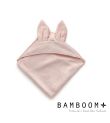 Μπουρνούζι - κάπα XL από ύφασμα μπαμπoύ BAMBOOM 100x100 Pink