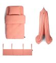 Σετ προίκας μωρού Μουσελίνα FUNNA BABY Coral Pink (σετ παπλωματοθήκης + κουνουπιέρα + πάντα)