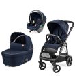 Πολυκαρότσι PEG PEREGO Veloce Brio Modular Blue Shine Με Κάθισμα με ανάκληση Lounge i-size (0-87cm)
