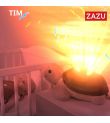 TIM Χελώνα Προτζέκτορας Ηλιοβασίλεμα με κινούμενα Πουλάκια & λευκούς ήχους ZAZU ZA-TIM-01