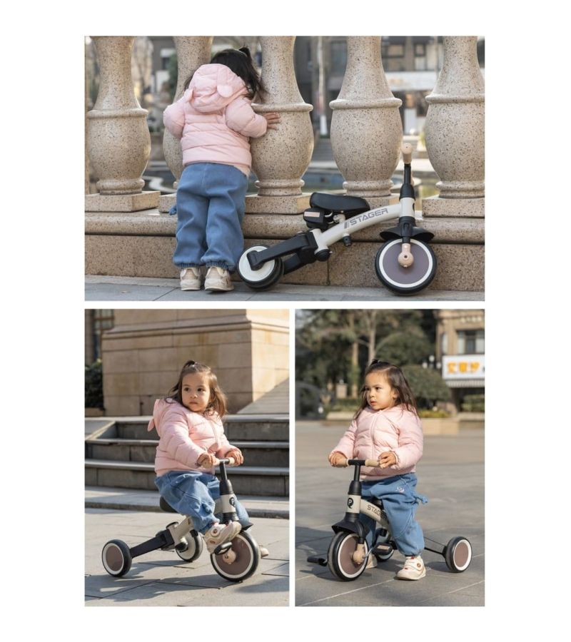 Τρίκυκλο Ποδήλατο QPLAY Stager 3in1 Beige-Brown 01-1212075-03