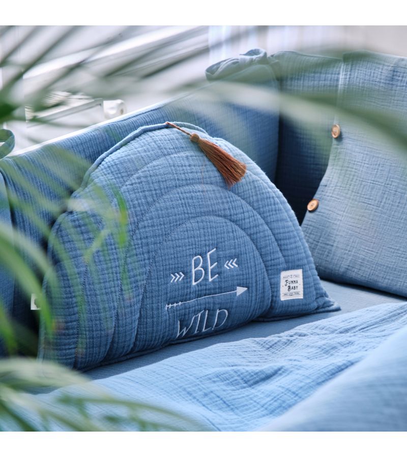 Σετ Διακοσμητικά μαξιλαράκια Μουσελίνα FUNNA BABY Province Petrol 0253