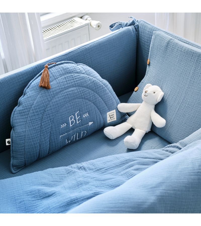 Σετ Διακοσμητικά μαξιλαράκια Μουσελίνα FUNNA BABY Province Petrol 0253