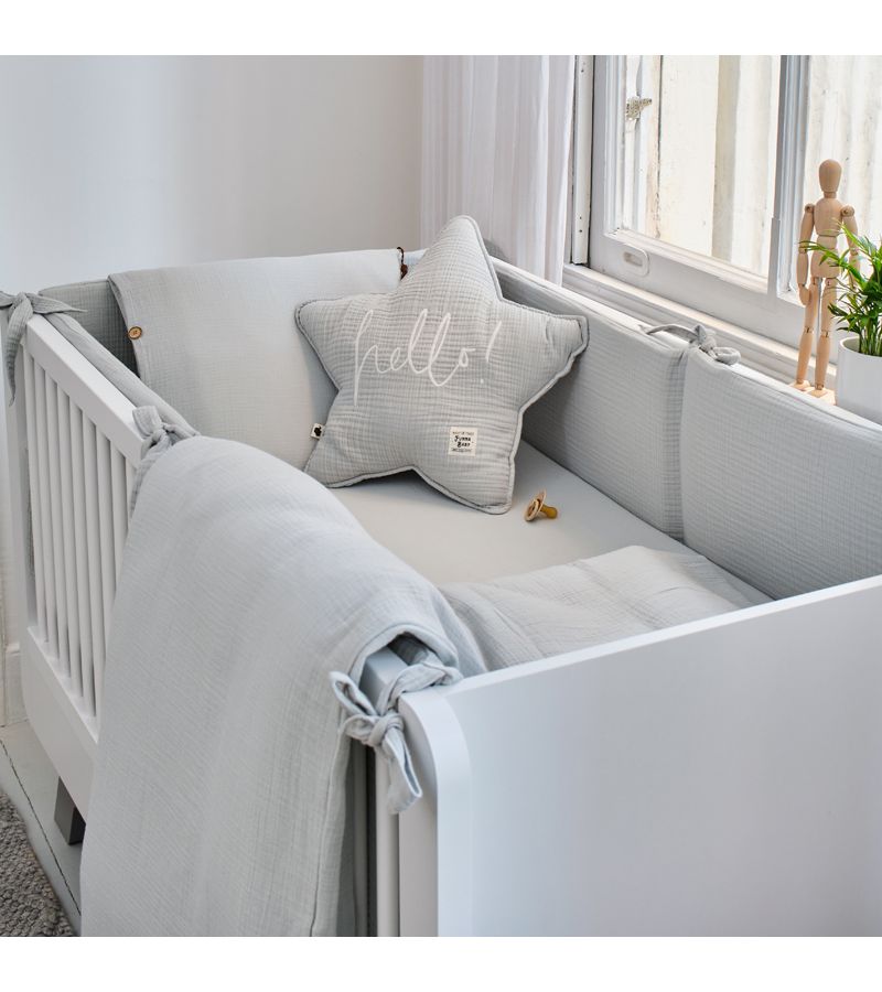 Σετ Παπλωματοθήκη κούνιας 2τμχ FUNNA BABY Dove Grey 100x150 0275