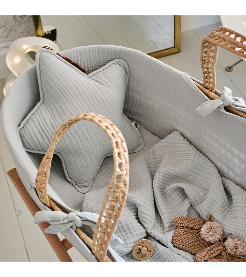 Σετ Διακοσμητικά μαξιλαράκια Μουσελίνα FUNNA BABY Dove Grey 0278