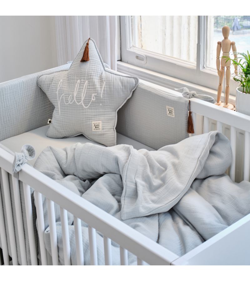 Σετ Παπλωματοθήκη κούνιας 2τμχ FUNNA BABY Dove Grey 100x150 0275