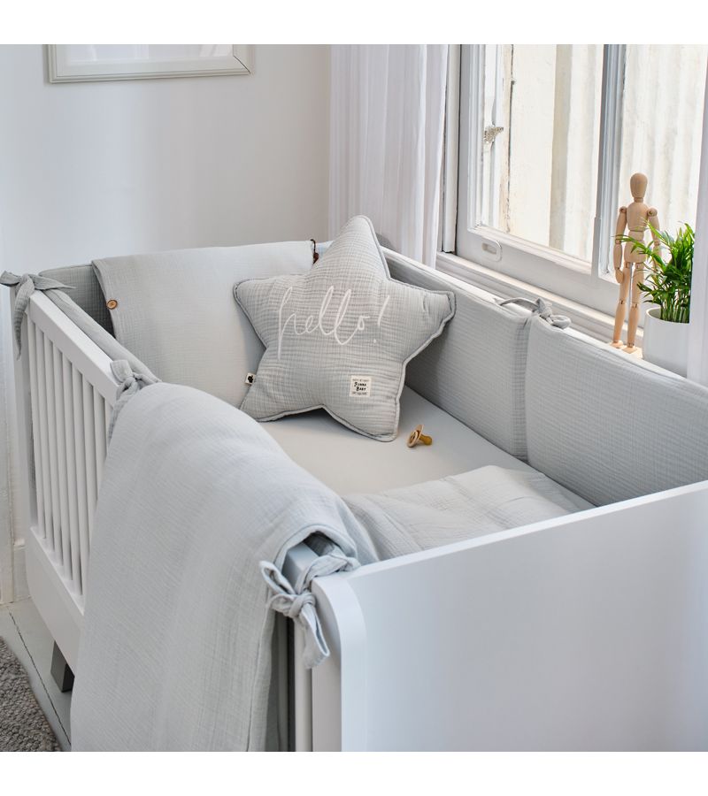 Σετ Παπλωματοθήκη κούνιας 2τμχ FUNNA BABY Dove Grey 100x150 0275