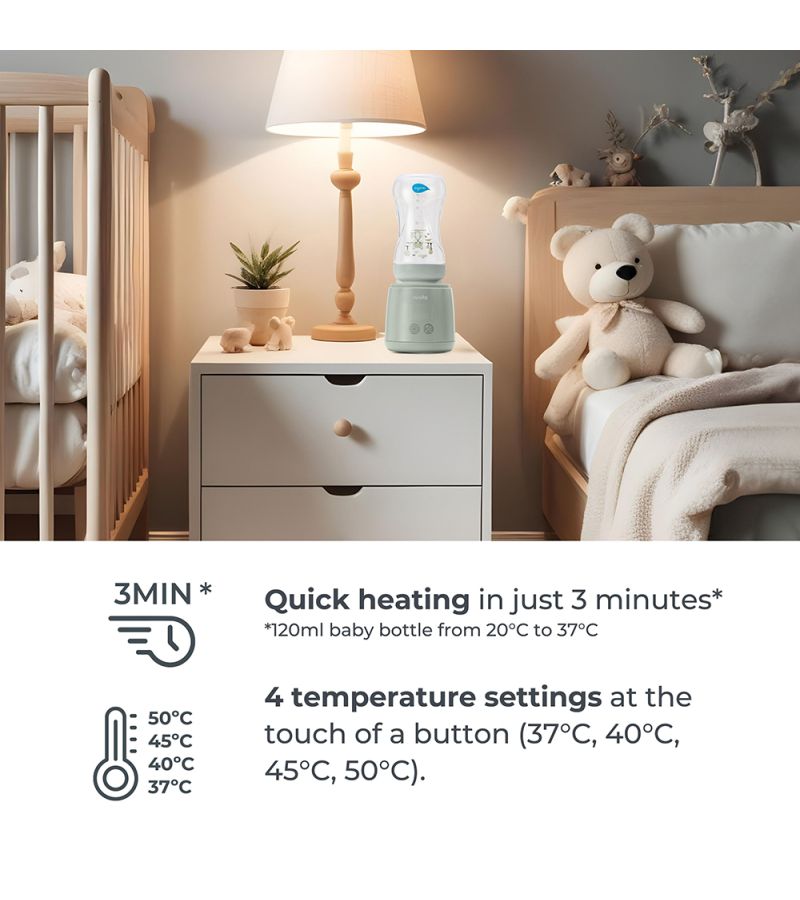 NUVITA Warm n Mix Φορητός Θερμαντήρας μπιμπερό με λειτουργία ανάδευσης 1163 NU-ALSC0025