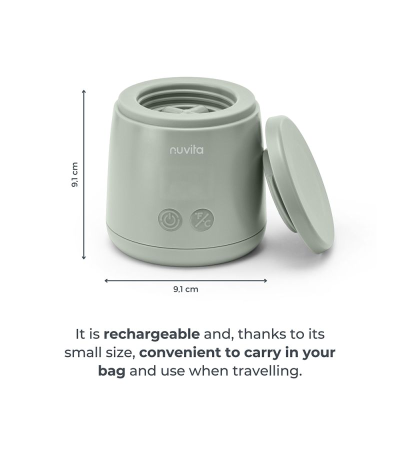 NUVITA Warm n Mix Φορητός Θερμαντήρας μπιμπερό με λειτουργία ανάδευσης 1163 NU-ALSC0025