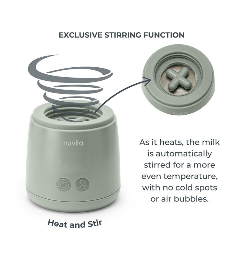 NUVITA Warm n Mix Φορητός Θερμαντήρας μπιμπερό με λειτουργία ανάδευσης 1163 NU-ALSC0025