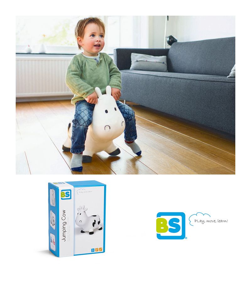 Χοπ Χοπ BS TOYS Jumping Cow, χρώμα λευκό