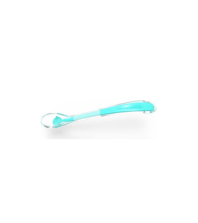 Κουταλάκι σιλικόνης μαλακού τύπου BABYONO Baby\'s Smile, χρώμα mint