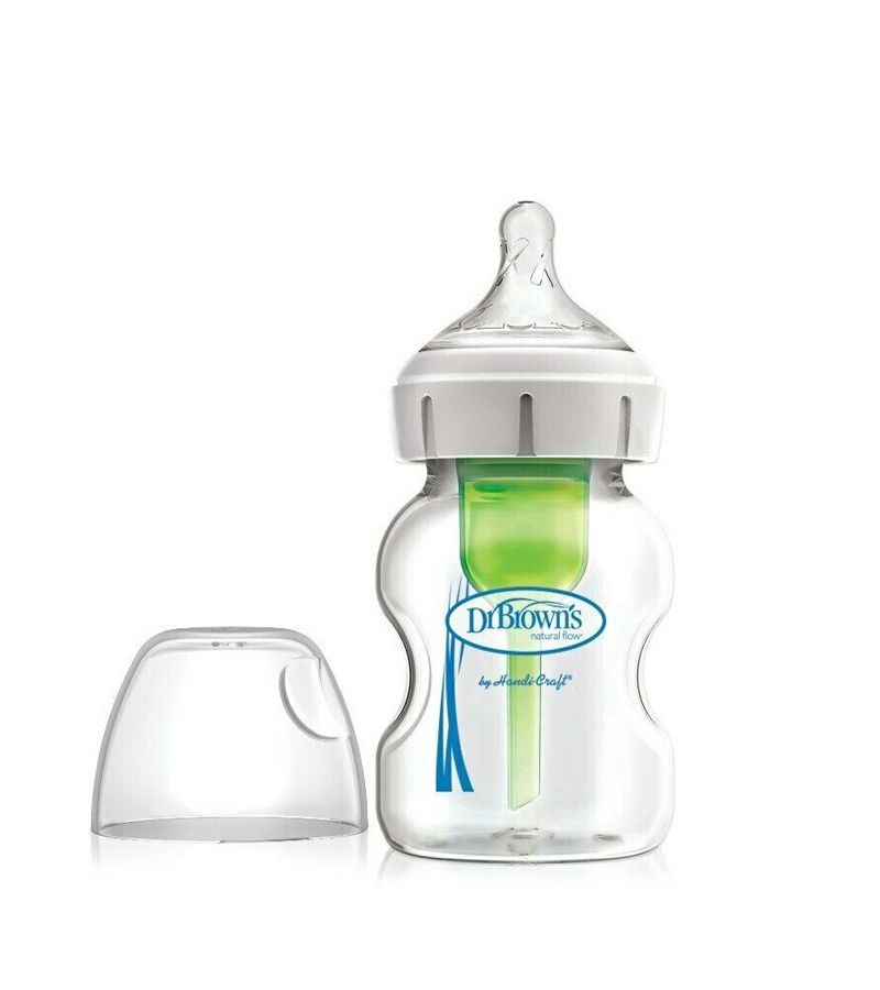 Μπιμπερό γυάλινο με φαρδύ λαιμό DR BROWN\'S Natural Flow Options 150ml WB51700