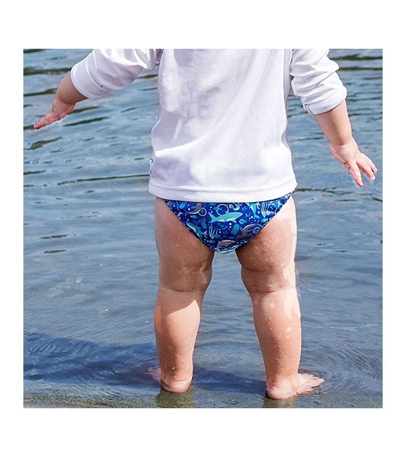 Μαγιό - πάνα GREEN SPROUTS Eco Pull-Up Swim Diaper Royal Blue Sharks GS-721068-650