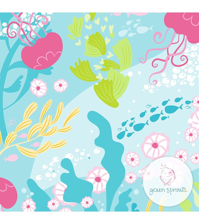 Μαγιό - πάνα GREEN SPROUTS Eco Snap Ruffled Swim Diaper Aqua Coral Reef GS-711158-660