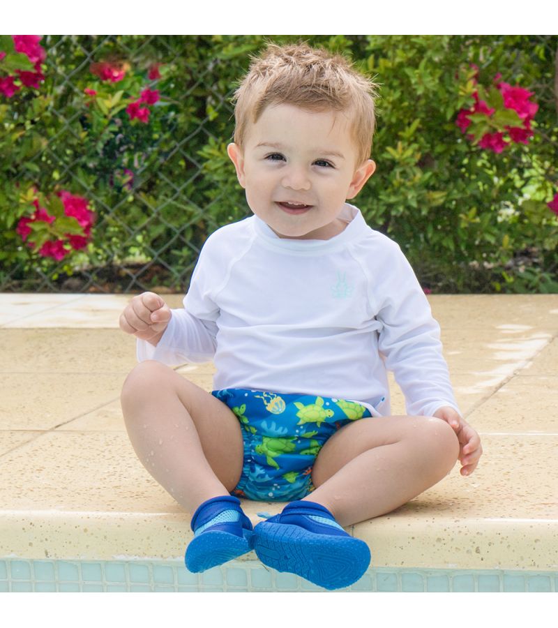 Μαγιό - πάνα GREEN SPROUTS Eco Snap Swim Diaper Royal Blue Turtle Journey GS-701058-6304