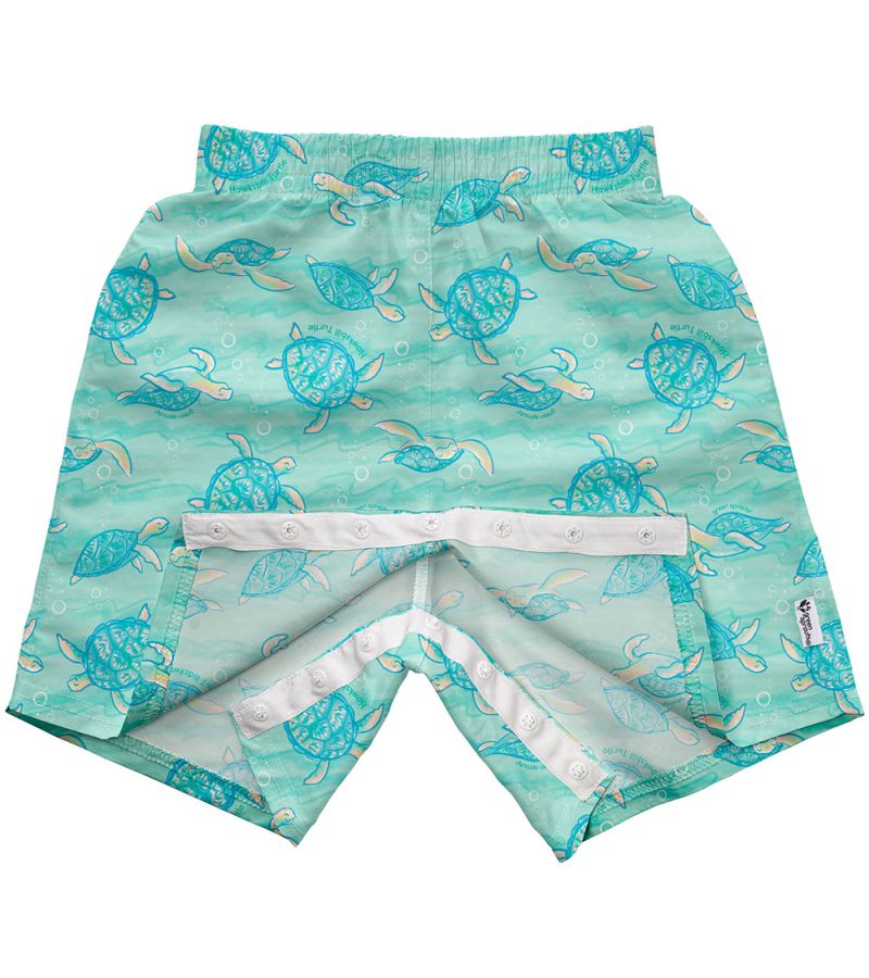 Μαγιό Βερμούδα Easy-change ECO Swim Trunks Seafoam Hawksbill Turtle GS-722168-5003