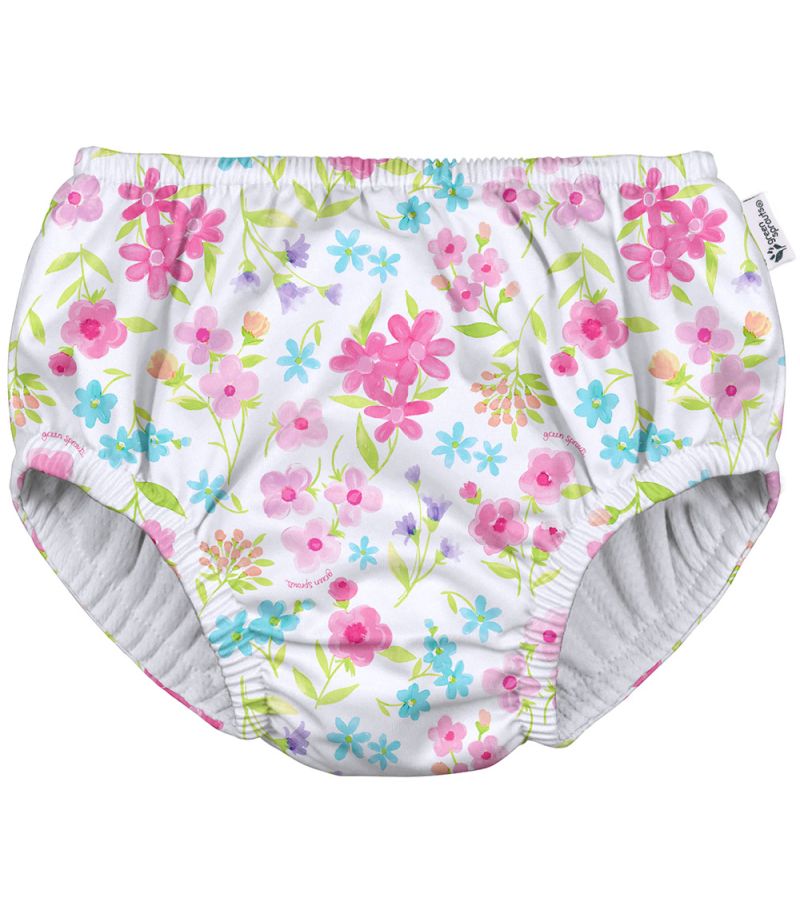 Μαγιό - πάνα GREEN SPROUTS Eco Pull-Up Swim Diaper White Flower Bouquet GS-721068-027