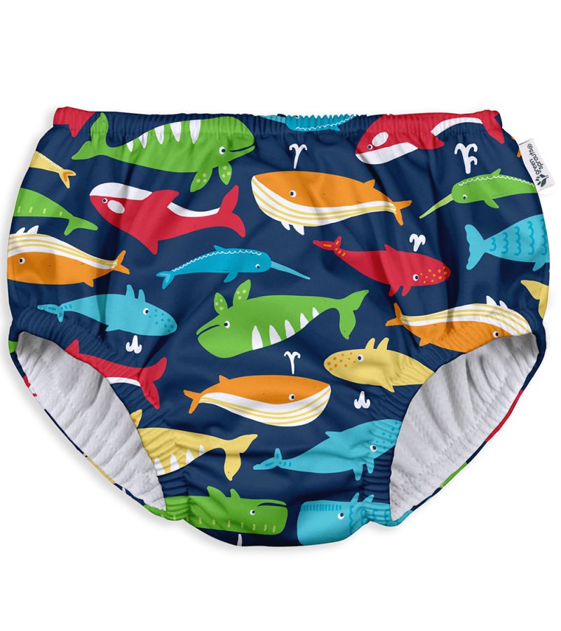 Μαγιό - πάνα GREEN SPROUTS Eco Pull-Up Swim Diaper Navy Whale League GS-721068-6066