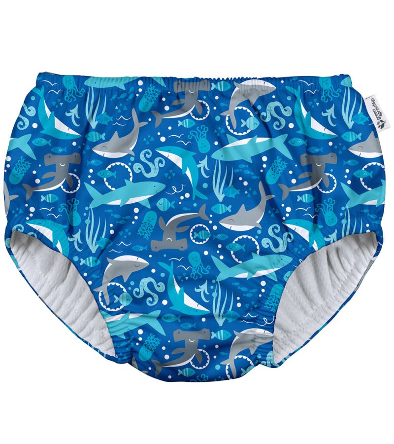 Μαγιό - πάνα GREEN SPROUTS Eco Pull-Up Swim Diaper Royal Blue Sharks GS-721068-650