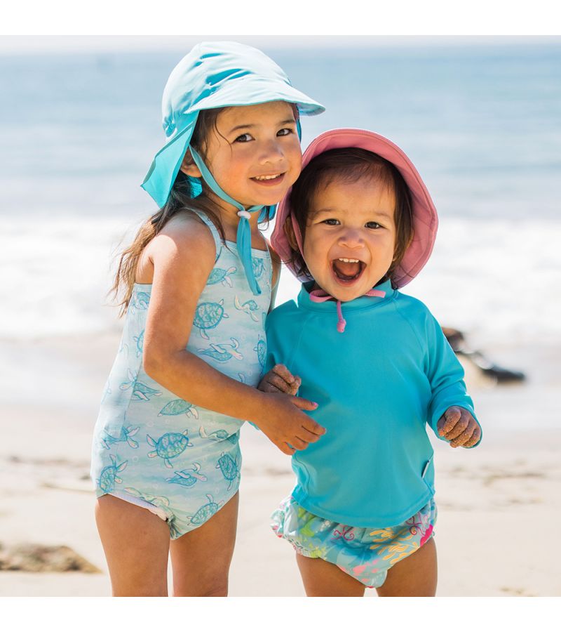 Μαγιό - πάνα GREEN SPROUTS Eco Snap Ruffled Swim Diaper Aqua Coral Reef GS-711158-660