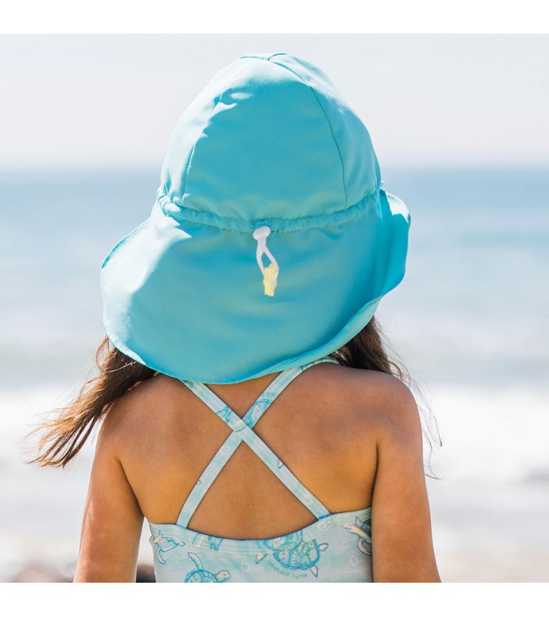 Καπέλο GREEN SPROUTS ECO Flap Hat Sun Protection Light Aqua GS-747138-6068