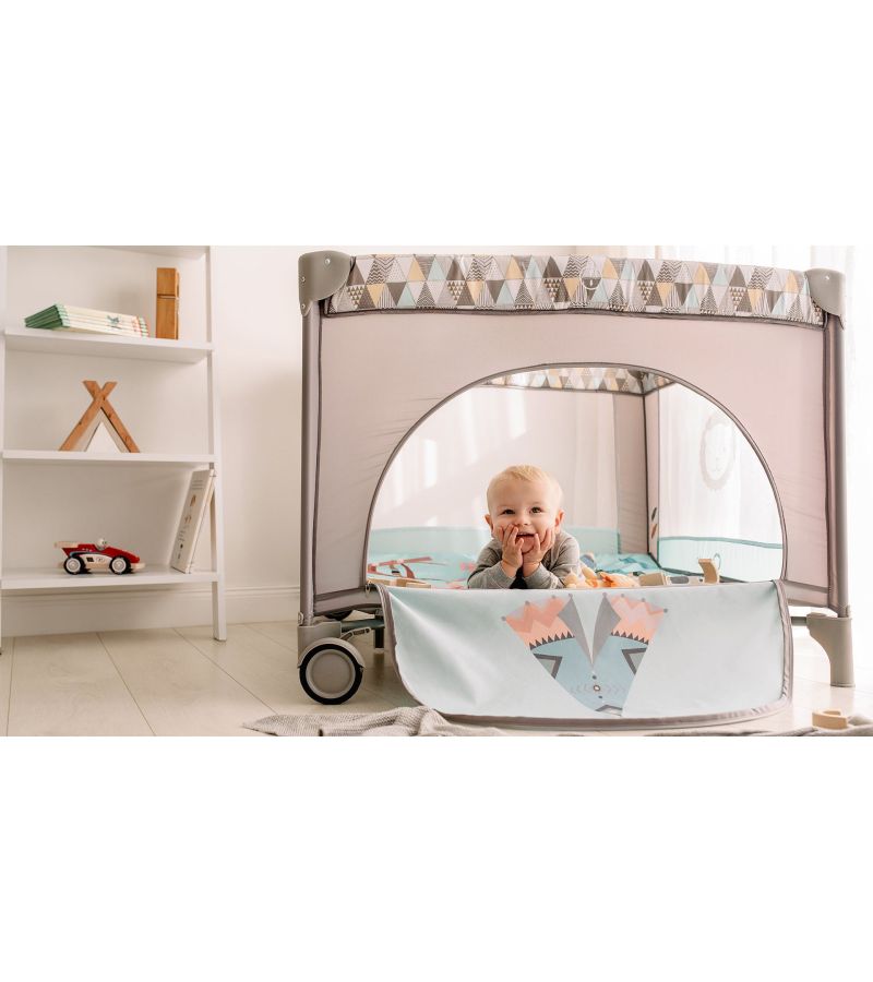 Πάρκοκρέβατο LIONELO Sofie Grey Scandi