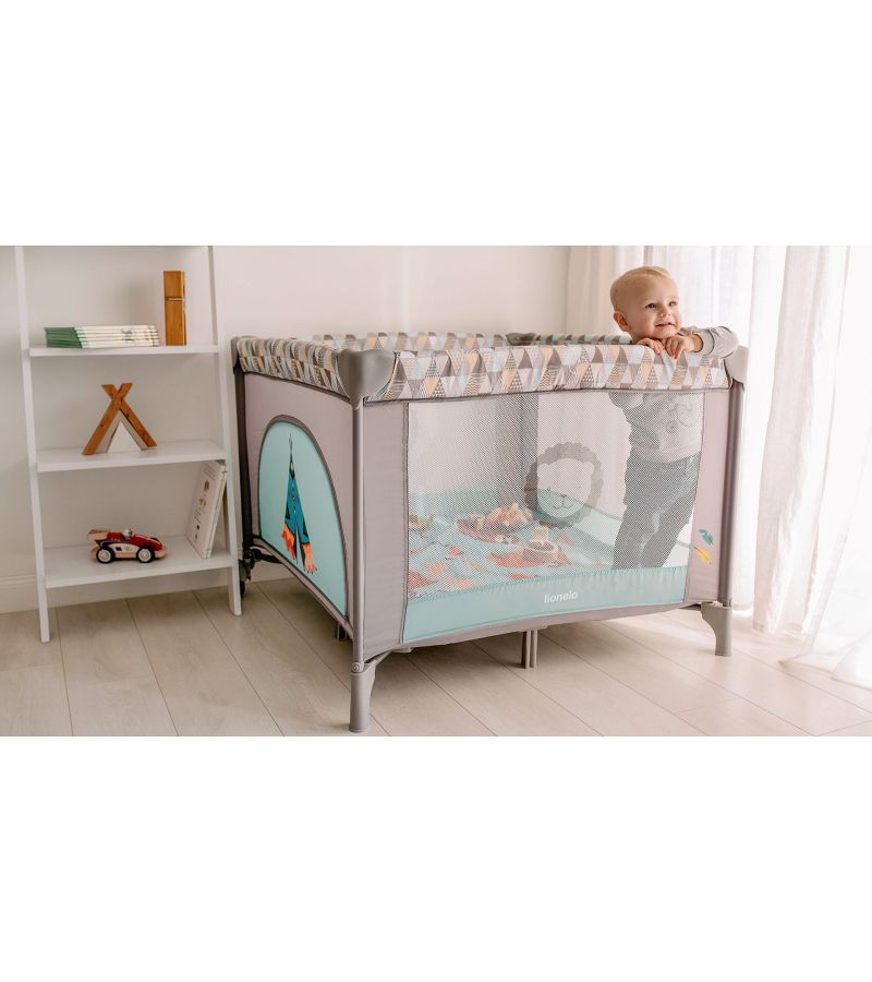 Πάρκοκρέβατο LIONELO Sofie Grey Scandi