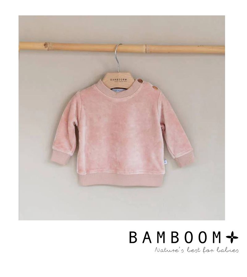BAMBOOM Μπλουζάκι Βελουτέ με μακρύ μανίκι Rosa Cipria 180-28