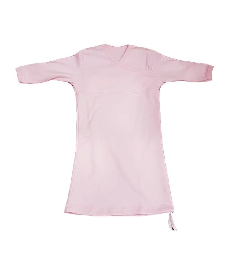 Βαμβακερό φορμάκι - νυχτικό FIGLIO BINO με μακρύ μανίκι FS-02 Ροζ