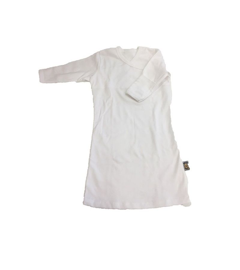 Βαμβακερό φορμάκι - νυχτικό FIGLIO BINO με μακρύ μανίκι FS-02 Λευκό