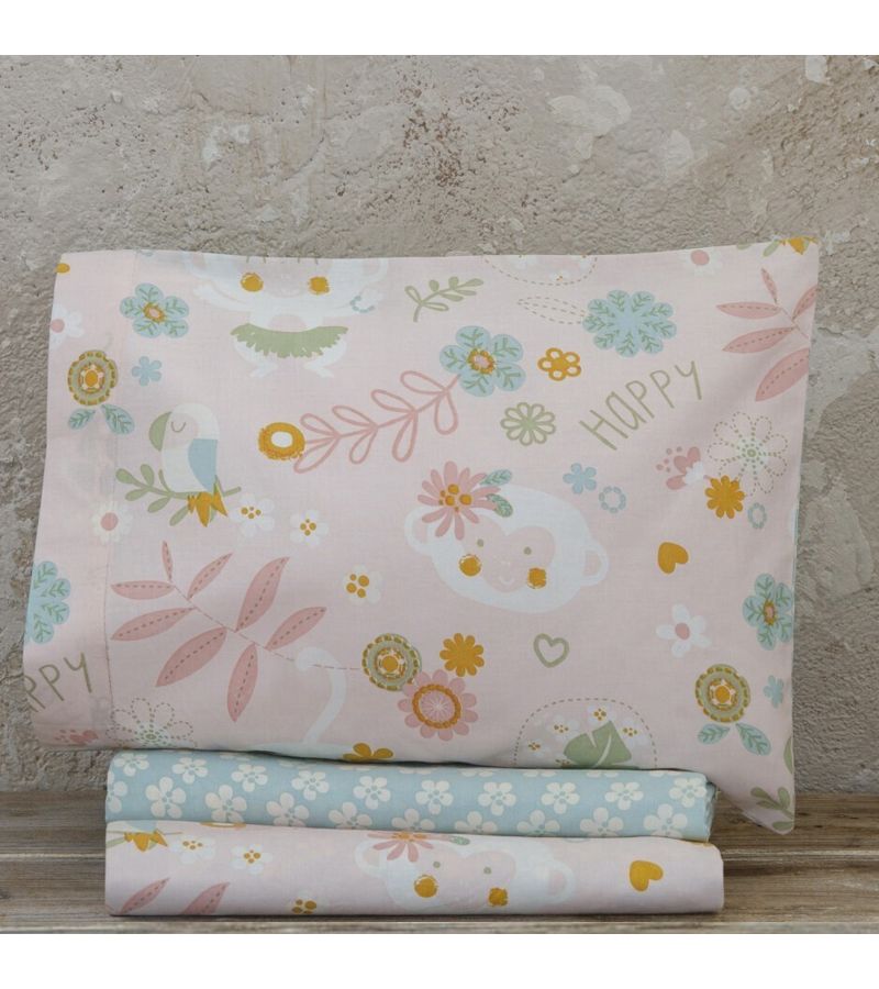 Σετ σεντόνια κούνιας 120x170 ΝΙΜΑ Happy Monkey 30993