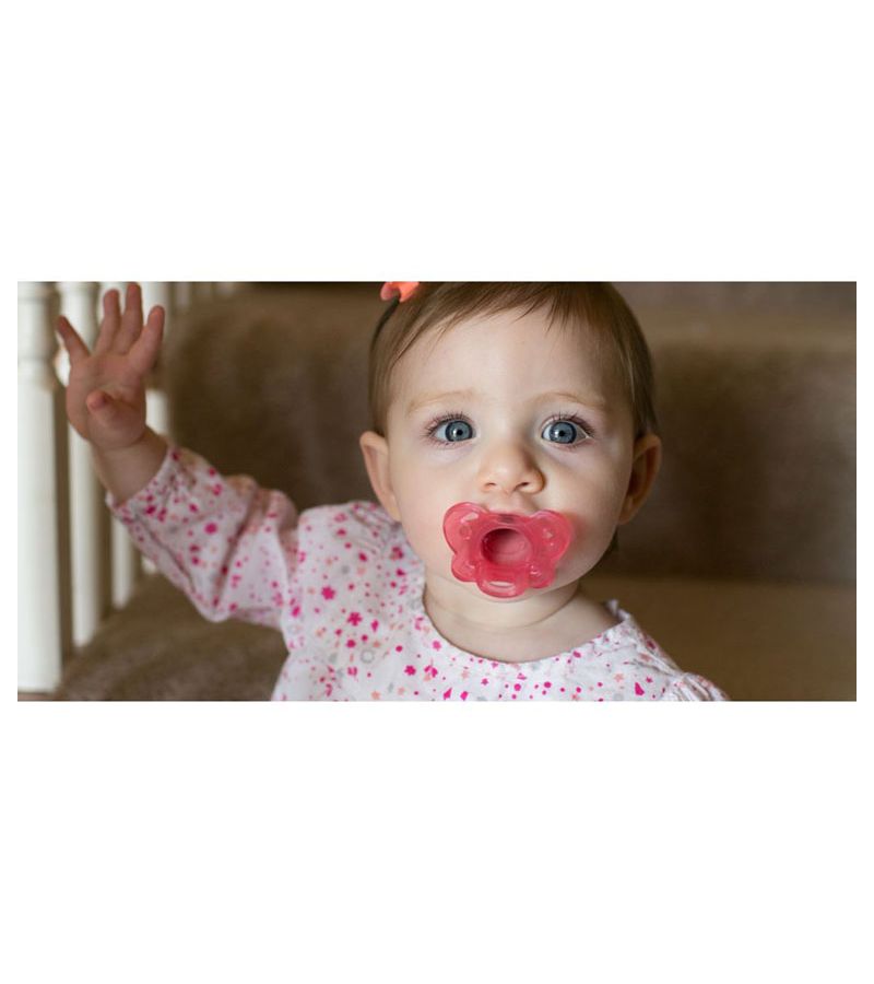 Πιπίλα όλο σιλικόνη 2τμχ Happy Paci DR BROWN\'S, χρώμα μπλε-πράσινη PS12008