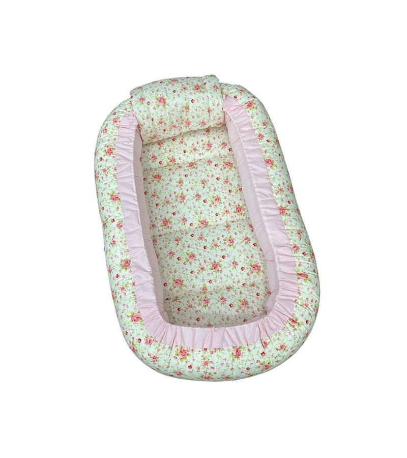 Βρεφική φωλιά 3in1 NATALINO BEBELINO Ροζ Λουλουδάκια 218