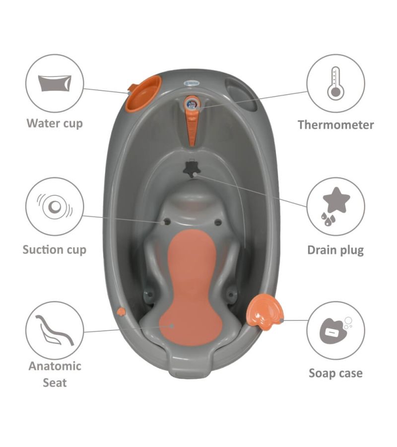 Μπανάκι BEBE STARS Ocean Grey με βάση 22-186-1