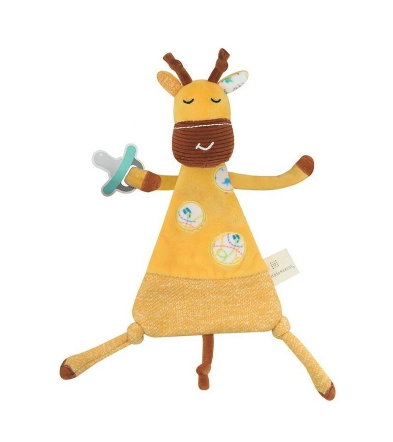 Πανάκι Παρηγοριάς MARCUS & MARCUS με velcro για πιπίλα Giraffe MNMBB38-GF