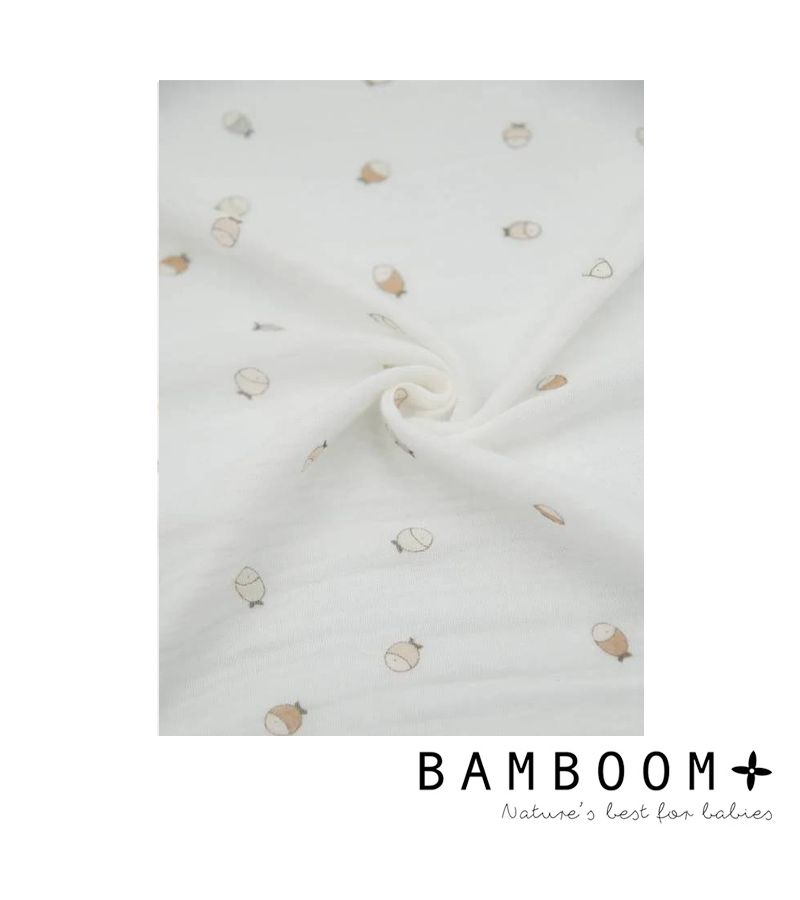 Μουσελίνα από οργανικό μπαμπού BAMBOOM Fishes 120x120cm 261242