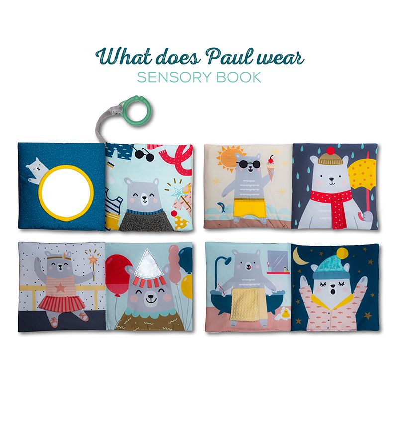 TAF TOYS Μαλακό Βιβλίο Δραστηριοτήτων What does Paul wear 12605