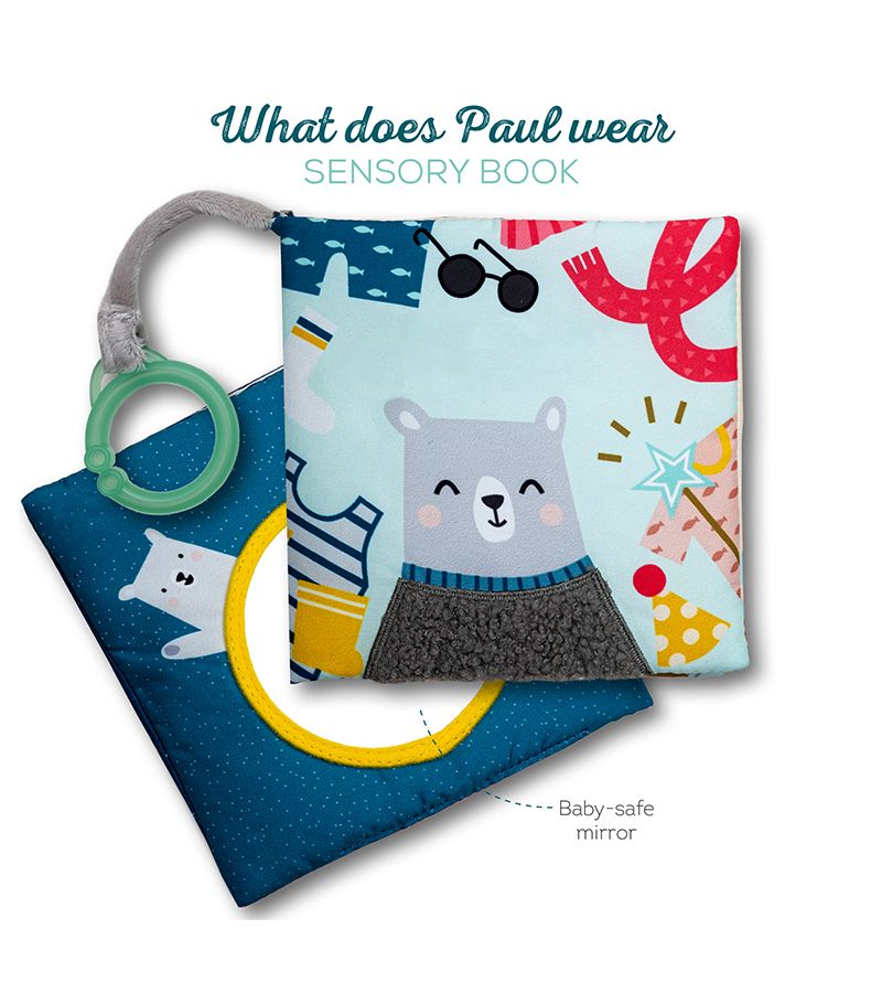 TAF TOYS Μαλακό Βιβλίο Δραστηριοτήτων What does Paul wear 12605
