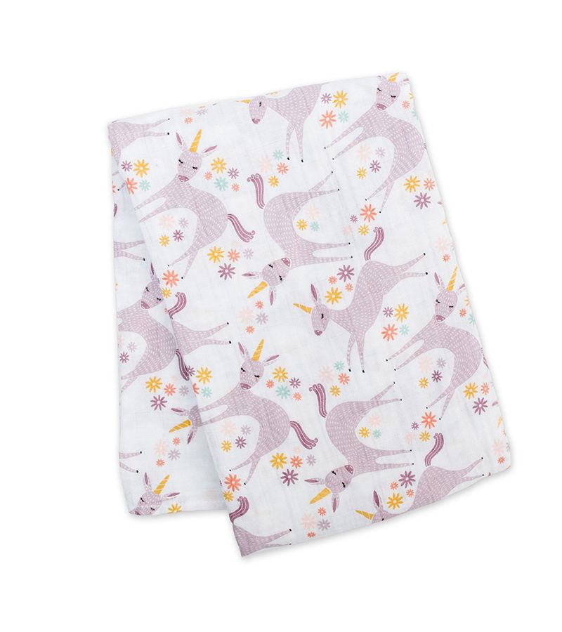 LULUJO Μουσελίνα Modern Unicorn Swaddling Blanket 120x120 LJ465