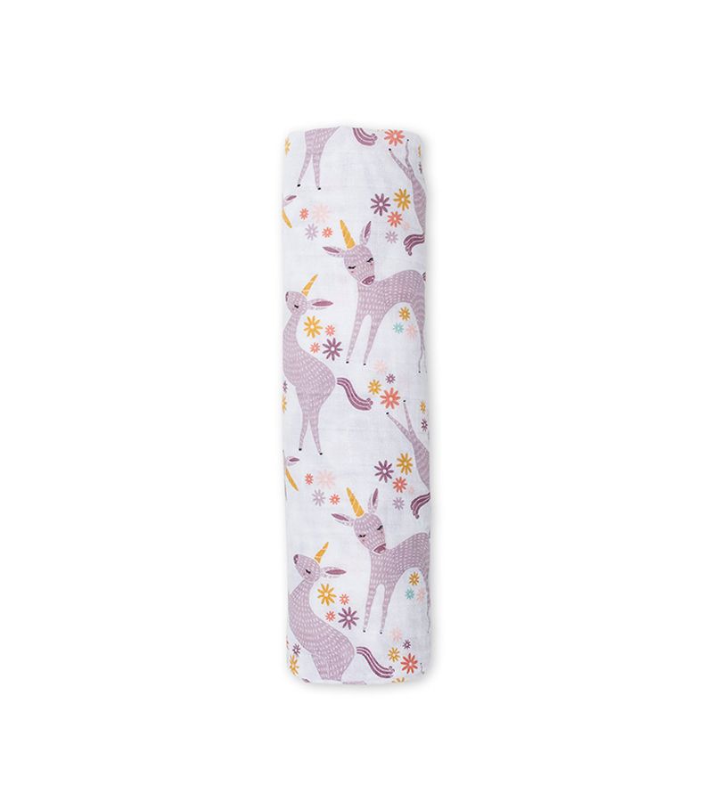 LULUJO Μουσελίνα Modern Unicorn Swaddling Blanket 120x120 LJ465