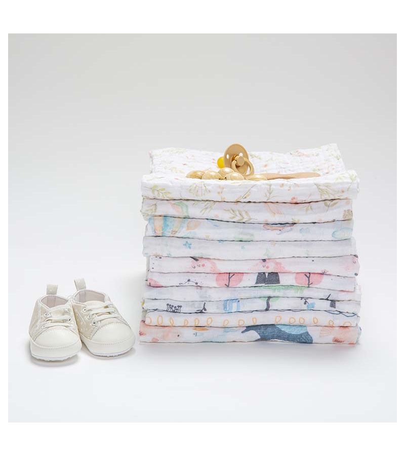 Μουσελίνες 2τμχ FUNNA BABY Garden 90x90 9668
