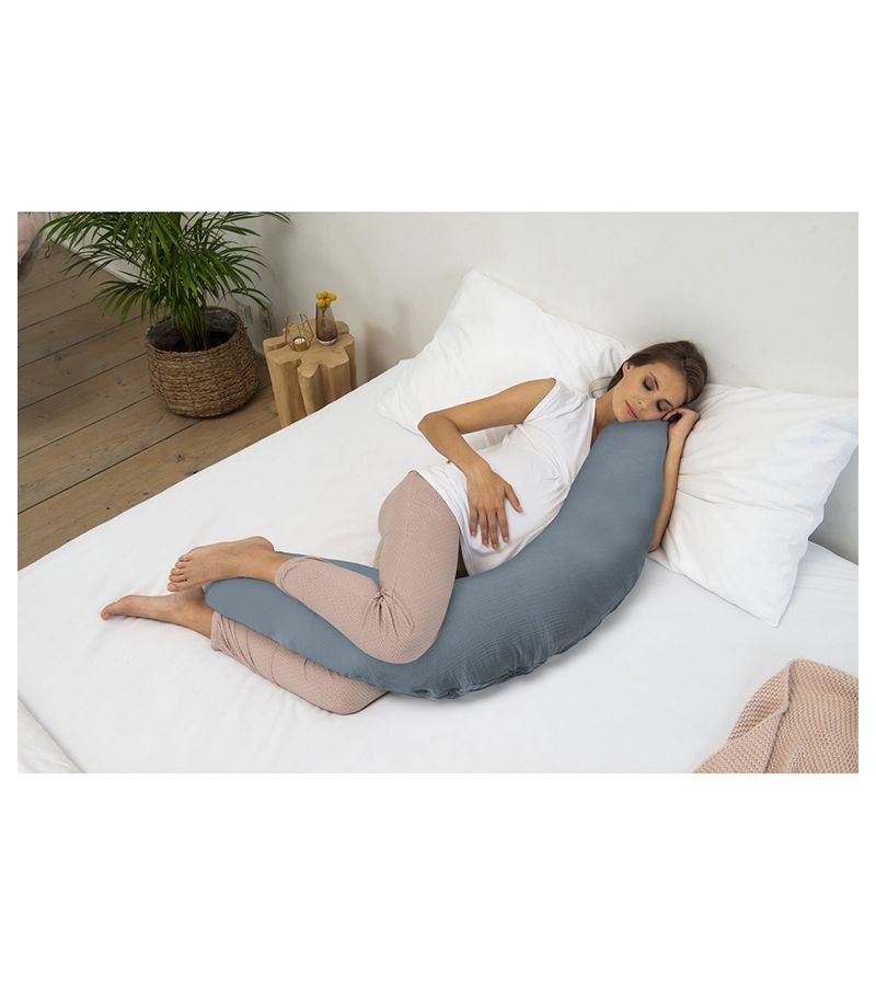 Μαξιλάρι θηλασμού DOOMOO BASICS Comfy Big Tetra Blue