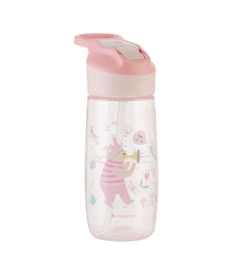 Παγούρι Με Στόμιο Σιλικόνης 12m+ KIKKABOO 450ml Music Fest Pink 31302030066