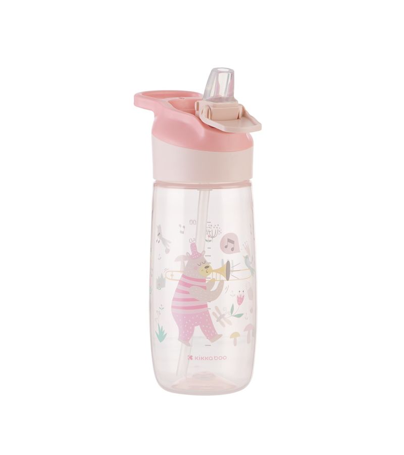 Παγούρι Με Στόμιο Σιλικόνης 12m+ KIKKABOO 450ml Music Fest Pink 31302030066