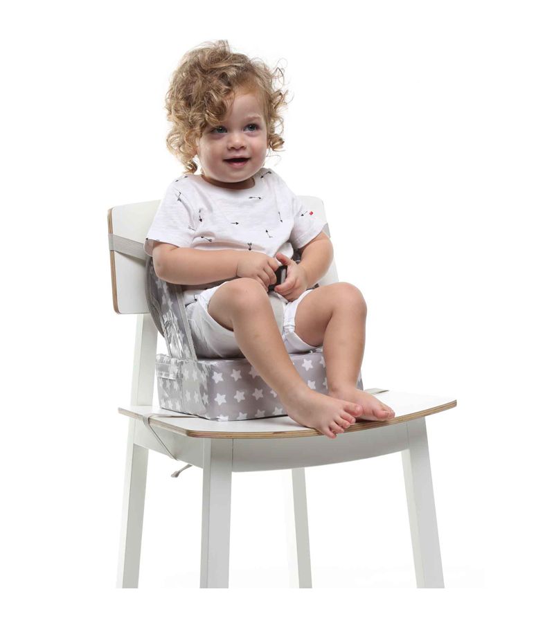 Baby To Love Booster Φορητό Κάθισμα Φαγητού Easy Up Γκρι Αστέρια